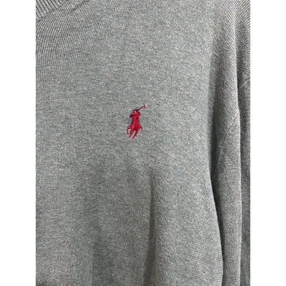 Men's POLO Ralph Lauren Pima Cotton V-Neck Knit Sweater Pony Golf Preppy - Picture 4 of 8